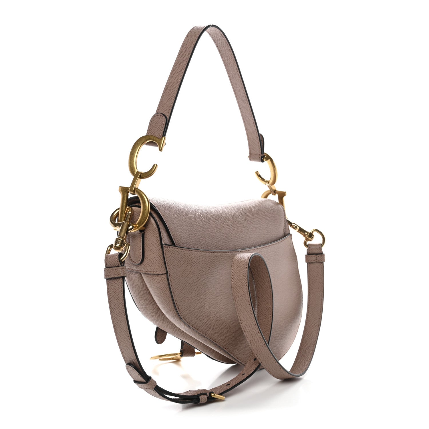Christian Dior Grained Calfskin Saddle Bag With Strap Blush 3 of 10