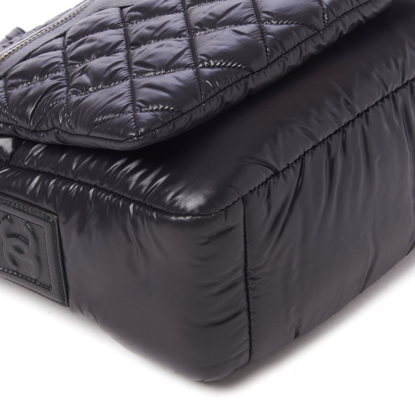 Nylon Small Coco Cocoon Messenger Bag Black