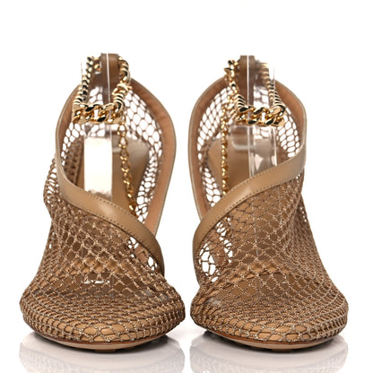 Bottega Veneta Mesh Nappa Chunky Chain Sandals 39 Beige Pony 2 of 8