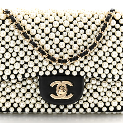 Chanel Lambskin Pearl On Flap Black 8 of 11