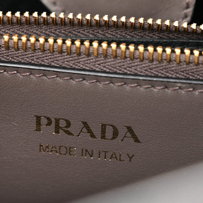 Prada Saffiano Cuir Calfskin Matinee Tote Fumo Black 6 of 11