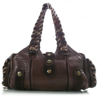 Chloe Calfskin Suede Silverado Shoulder Bag Bordeaux 1 of 13