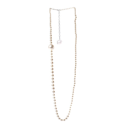 Chanel Pearl Long Necklace Gold 2 of 4
