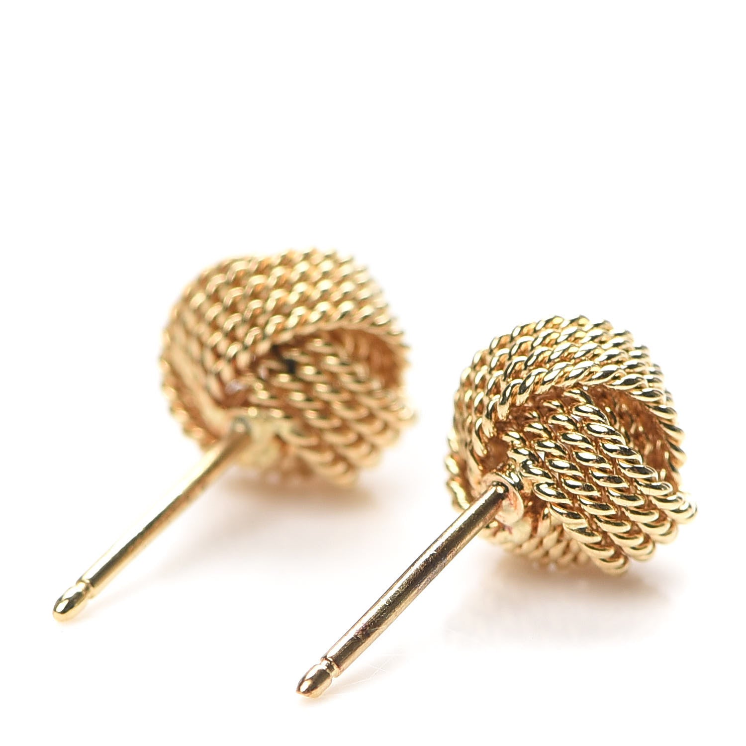 Tiffany 18K Yellow Gold Twist Knot Earrings 4 of 4