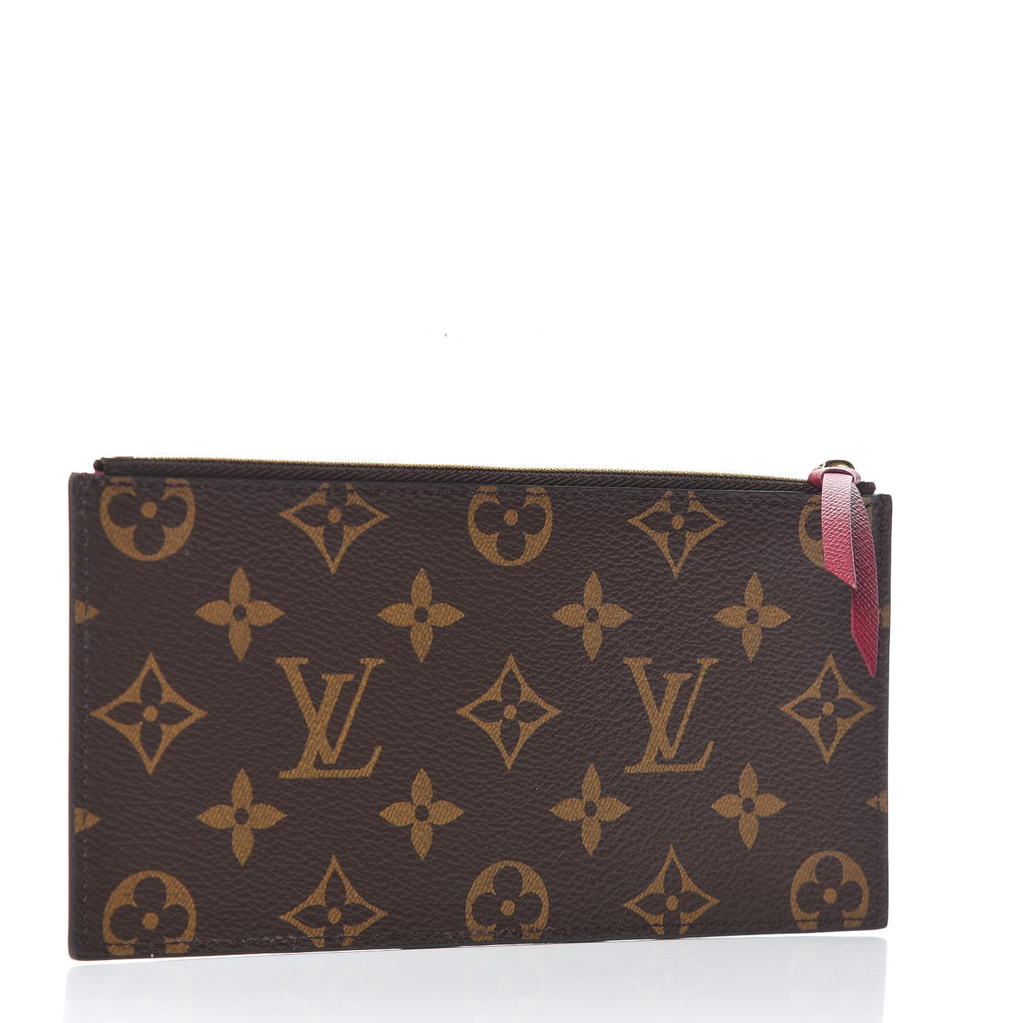 Monogram Felicie Chain Wallet Zippered Insert Fuchsia