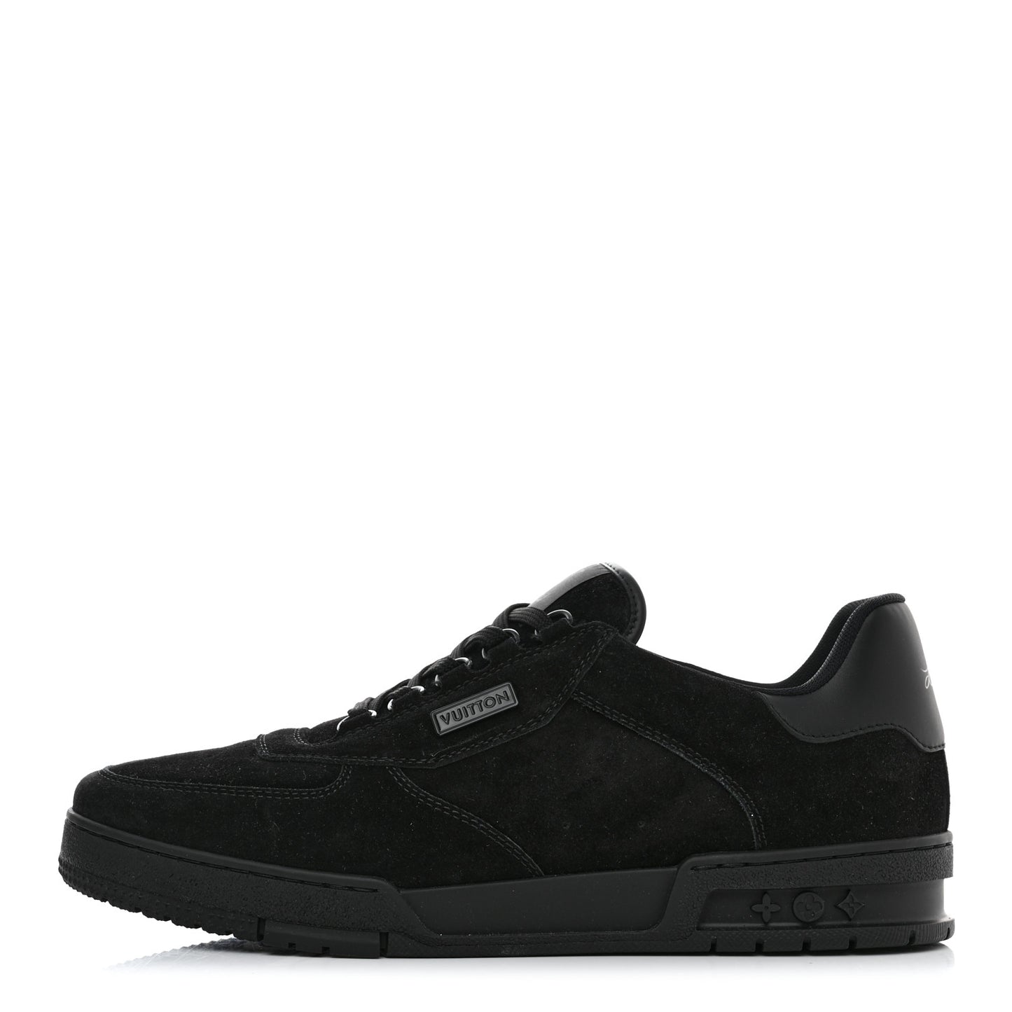 Suede Mens LV Trainer Sneakers 10 Black