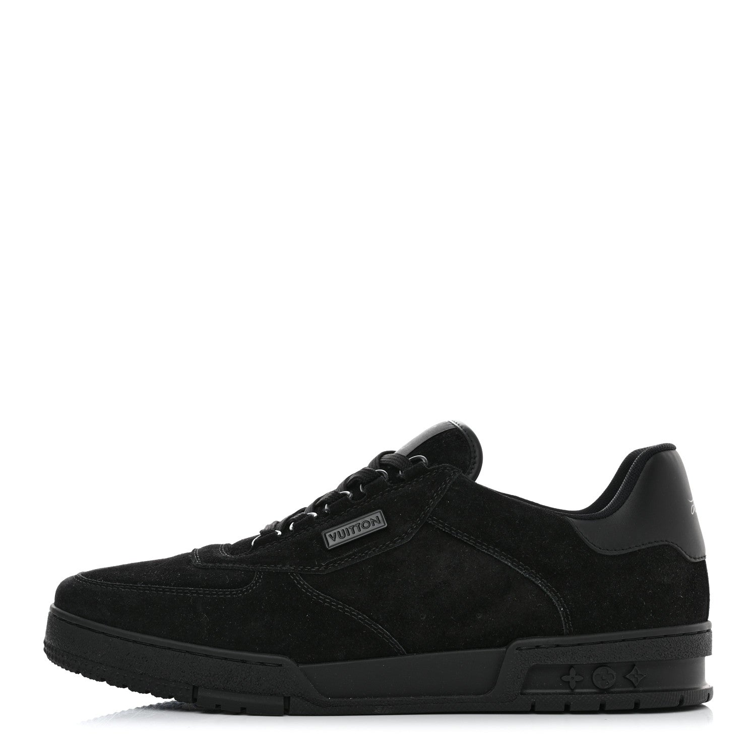 Louis Vuitton Suede Mens LV Trainer Sneakers 10 Black 1 of 8