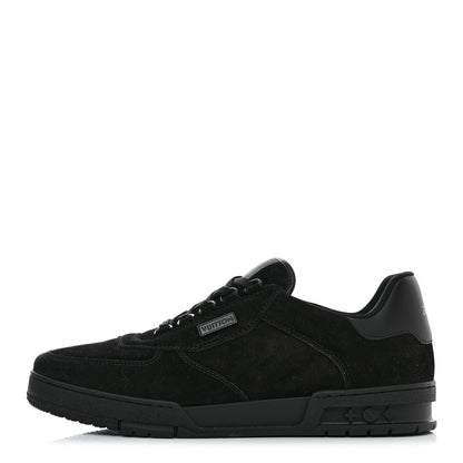 Louis Vuitton Suede Mens LV Trainer Sneakers 10 Black 1 of 8