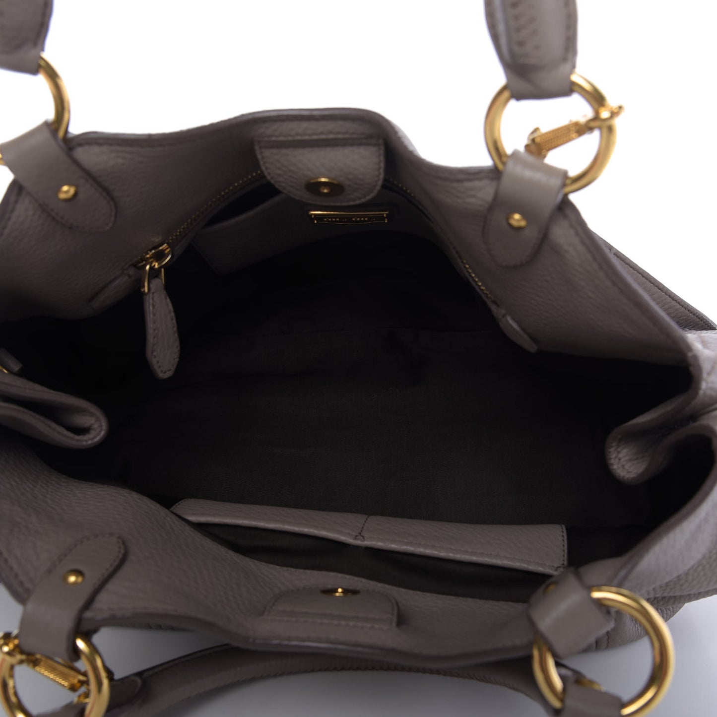 Vitello Daino Top Handle Tote Argilla