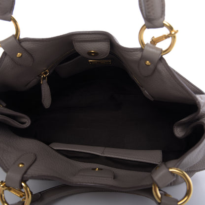 Miu Miu Vitello Daino Top Handle Tote Argilla 6 of 12