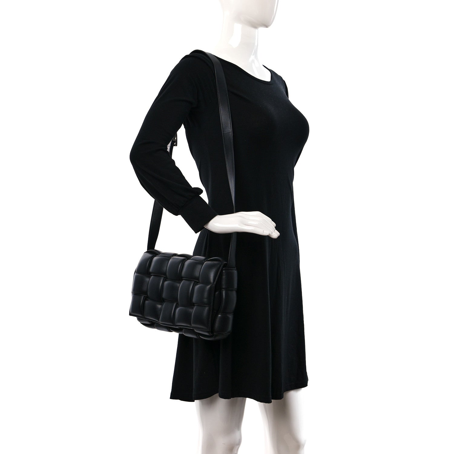 Bottega Veneta Nappa Maxi Intreccio Padded Cassette Crossbody Bag Black 2 of 14