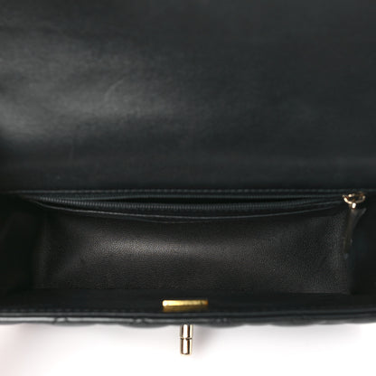 Chanel Lambskin Quilted Mini Top Handle Rectangular Flap Black 5 of 11
