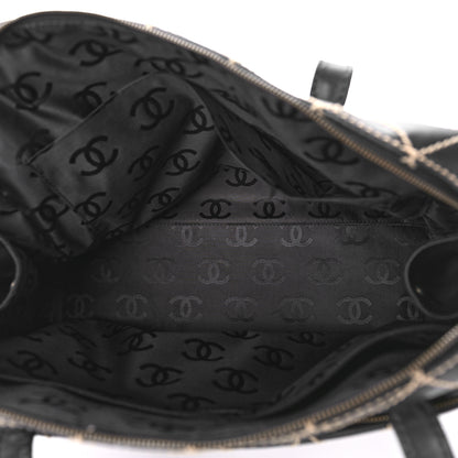 Chanel Calfskin Contrast Stitch Surpique Bowler Black 5 of 12
