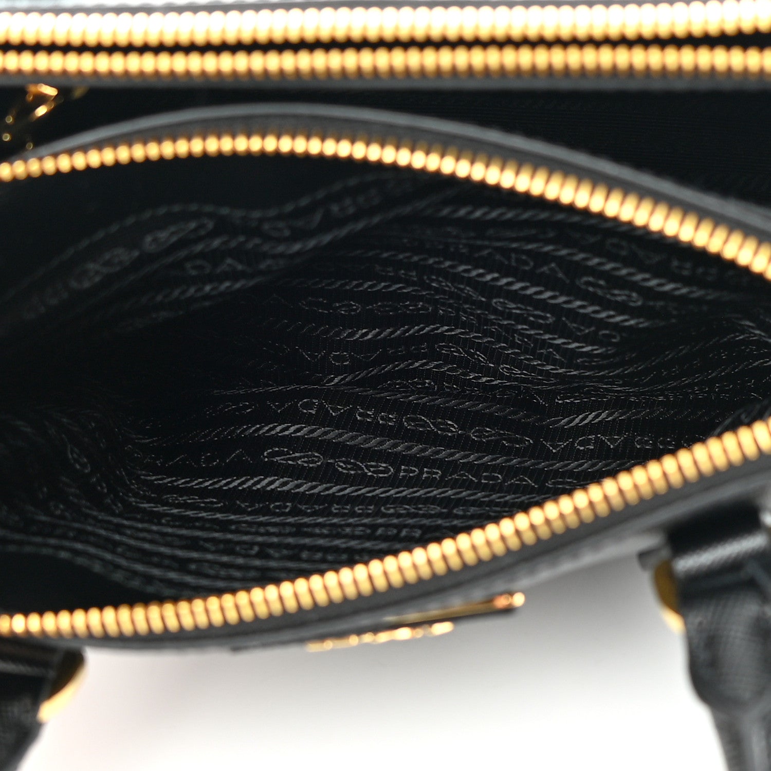 Prada Saffiano Small Galleria Double Zip Tote Black 7 of 16