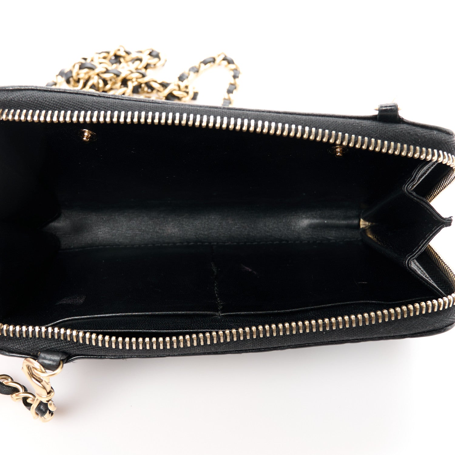 Chanel Lambskin Lucky Charms Symbols Wallet on Chain WOC Black 5 of 12