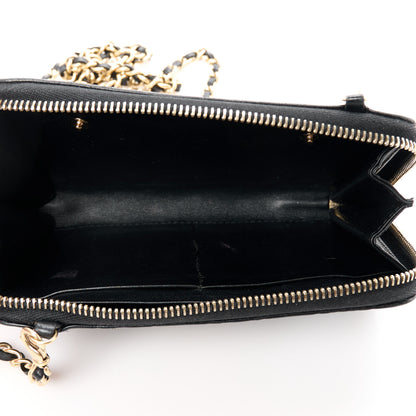 Chanel Lambskin Lucky Charms Symbols Wallet on Chain WOC Black 5 of 12