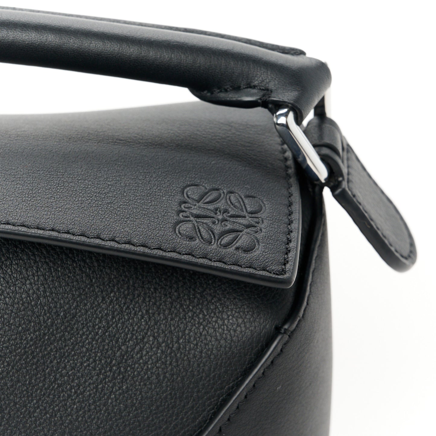 Calfskin Mini Puzzle Edge Bag Black