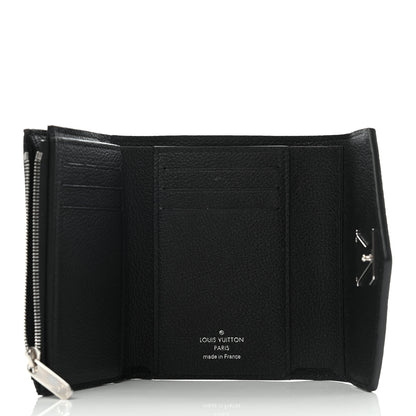 Louis Vuitton Soft Calfskin My Lockme Compact Wallet Black 5 of 8