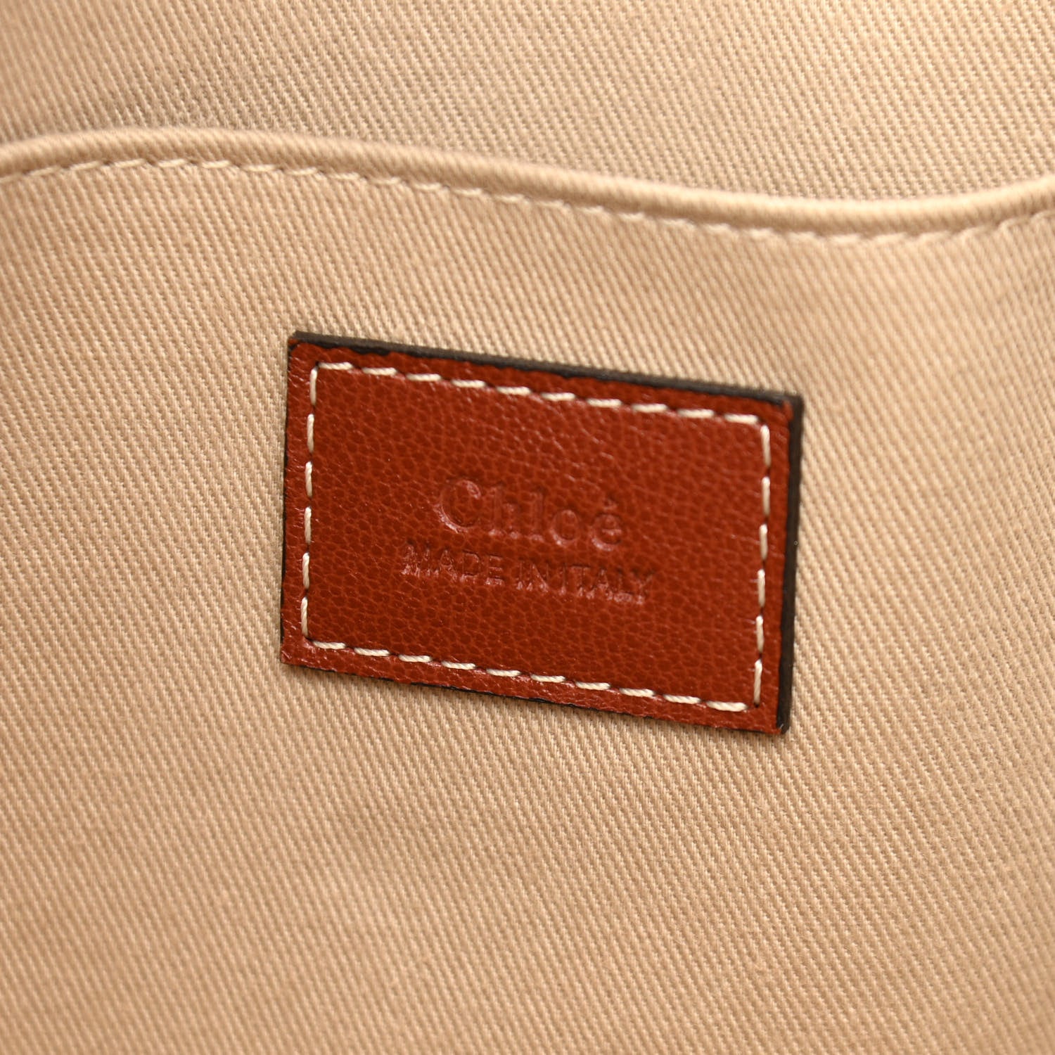 Chloe Calfskin Medium Woody Ribbon Tote Sepia Brown 6 of 11