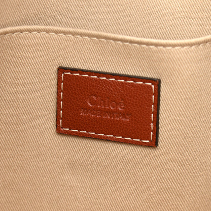 Chloe Calfskin Medium Woody Ribbon Tote Sepia Brown 6 of 11