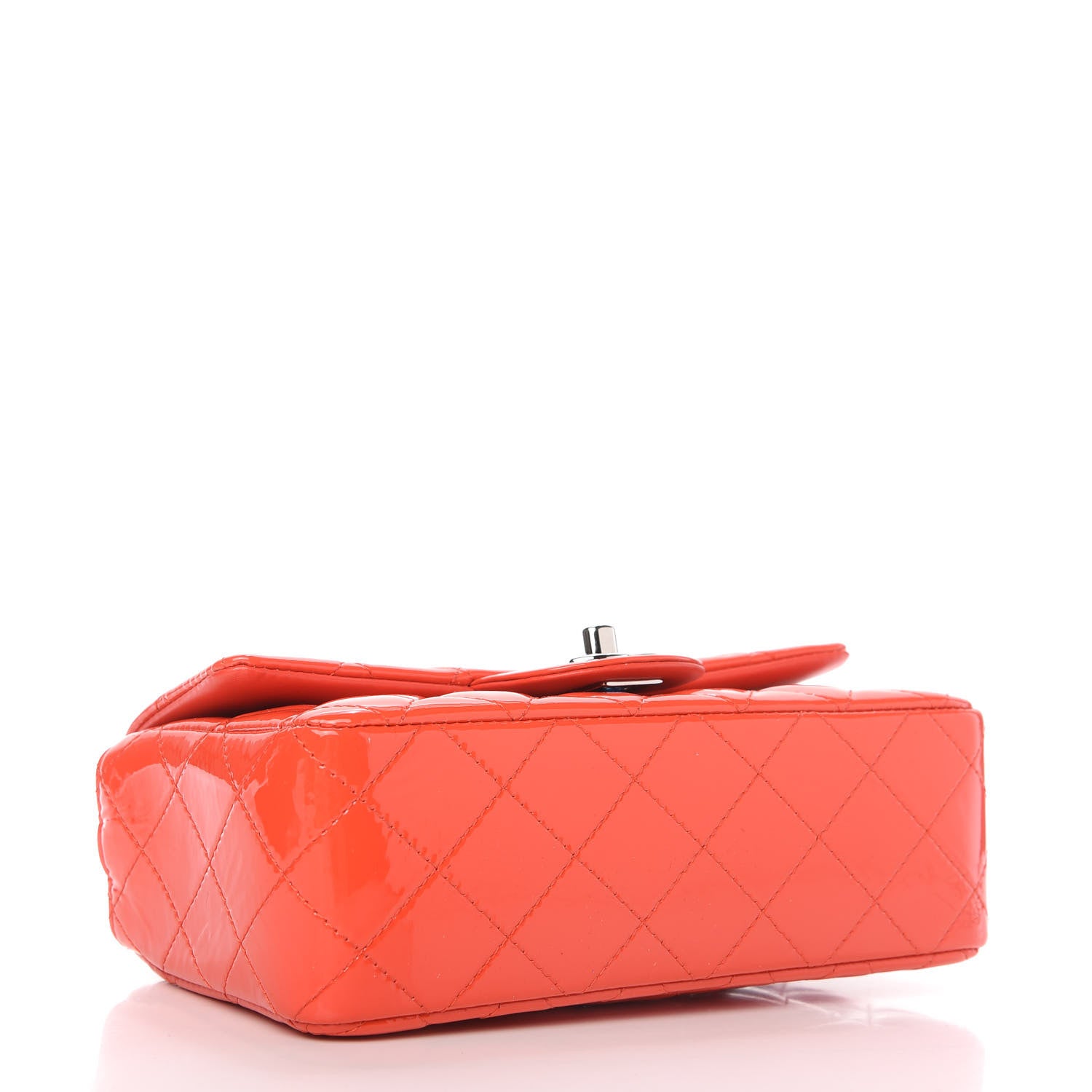 Chanel Patent Calfskin Quilted Mini Rectangular Flap Red 4 of 10