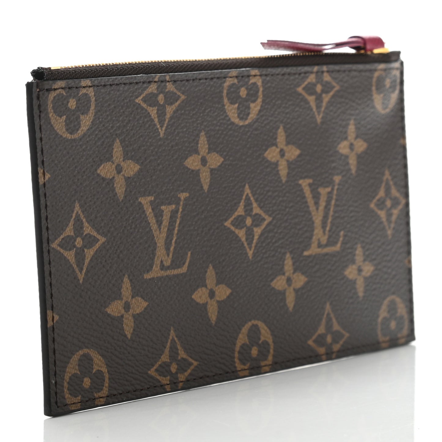 Monogram Felicie Chain Wallet Zippered Insert Fuchsia