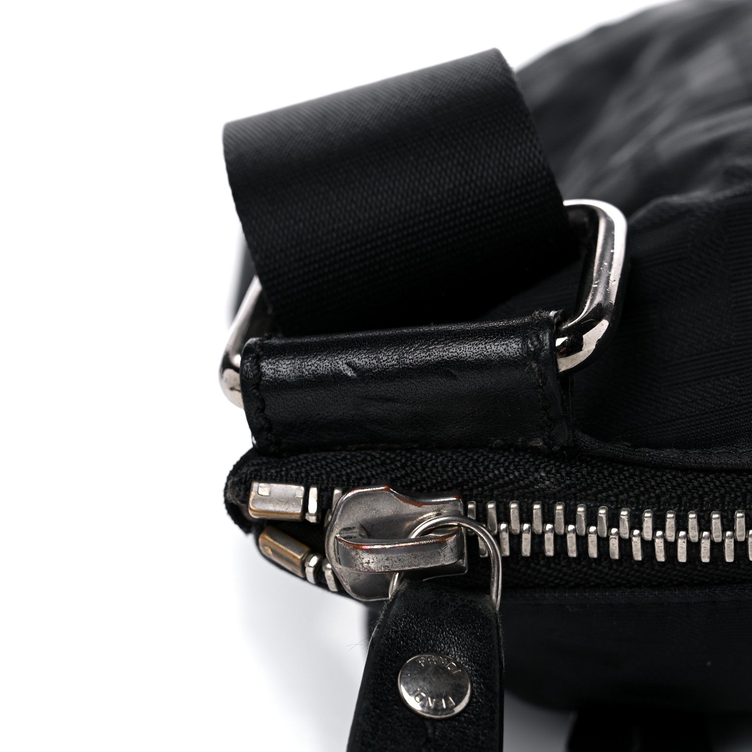 Fendi Zucca Messenger Bag Black 14 of 15