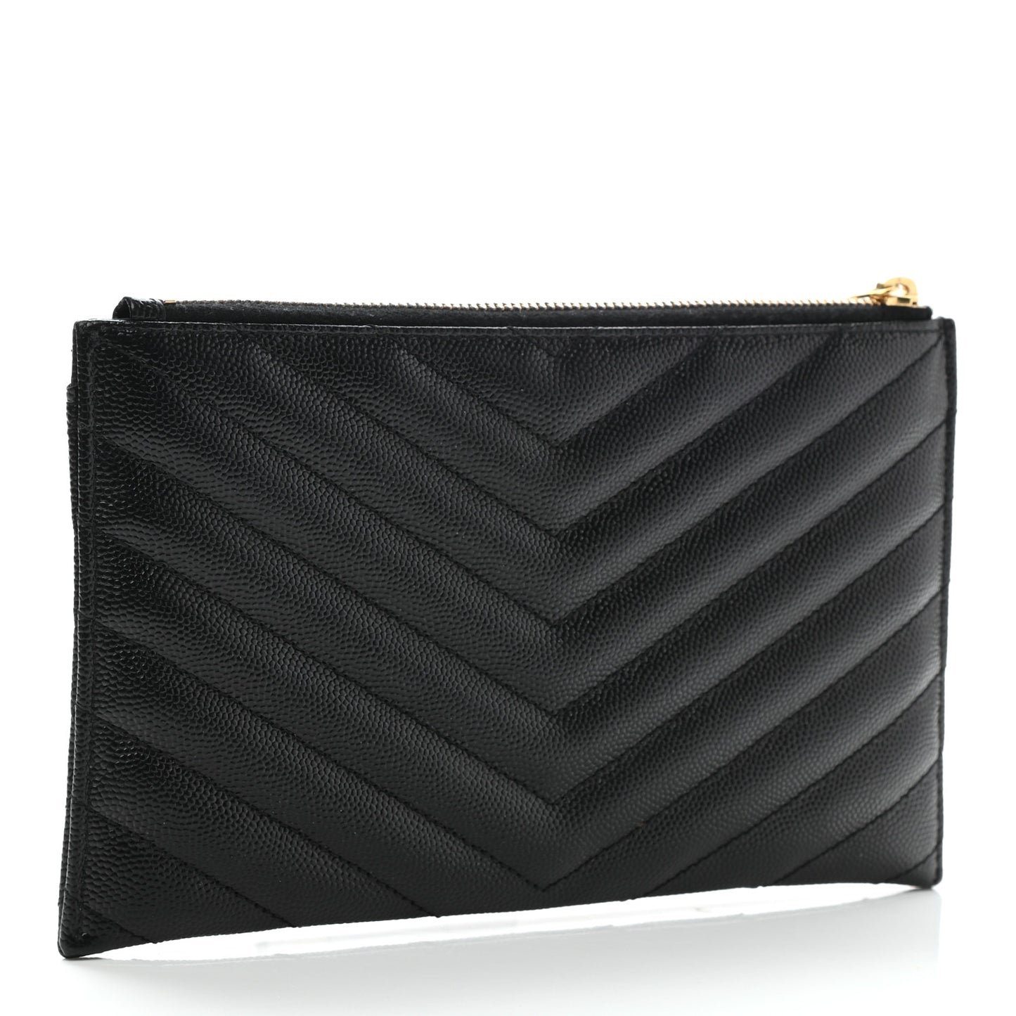 Grain De Poudre Chevron Monogram Bill Pouch Black