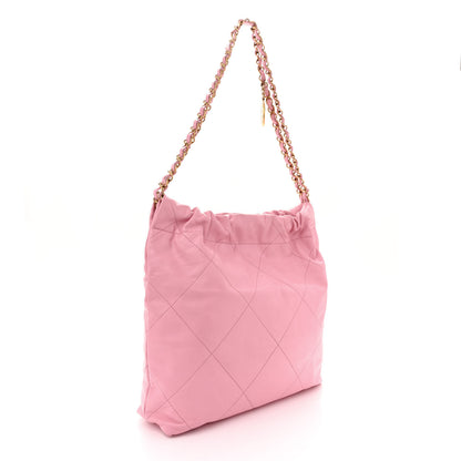 Chanel Shiny Calfskin Quilted Small Chanel 22 Light Pink 4 of 14