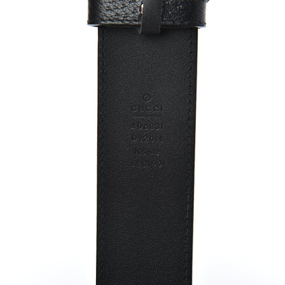 Gucci Textured Dollar Calfskin Nickel Double G 40mm Belt 105 42 Black 4 of 8