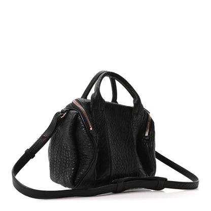 Alexander Wang Pebbled Lambskin Rockie Black Rose Gold Hardware 3 of 9