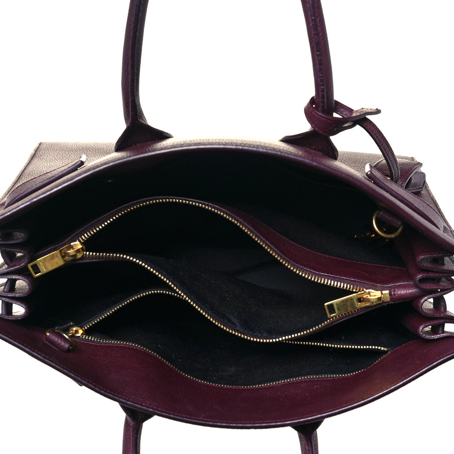 Saint Laurent Grained Calfskin Small Classic Sac De Jour Bordeaux 4 of 11