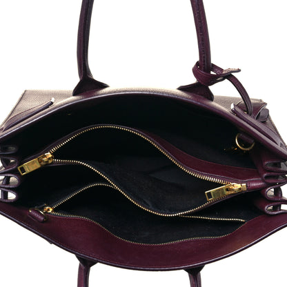 Saint Laurent Grained Calfskin Small Classic Sac De Jour Bordeaux 4 of 11