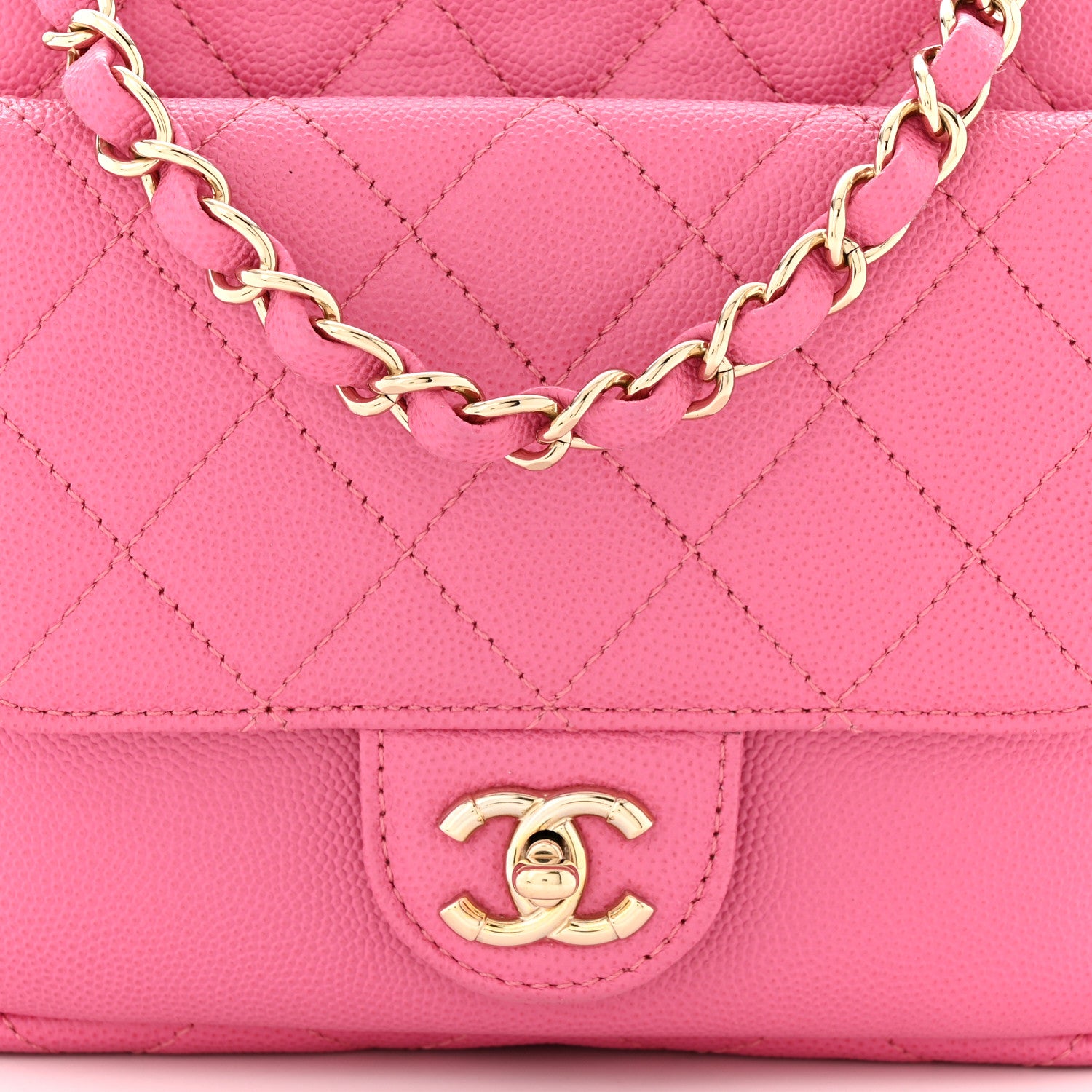 Chanel Caviar Quilted CC Day Camera Case Pink 8 of 10