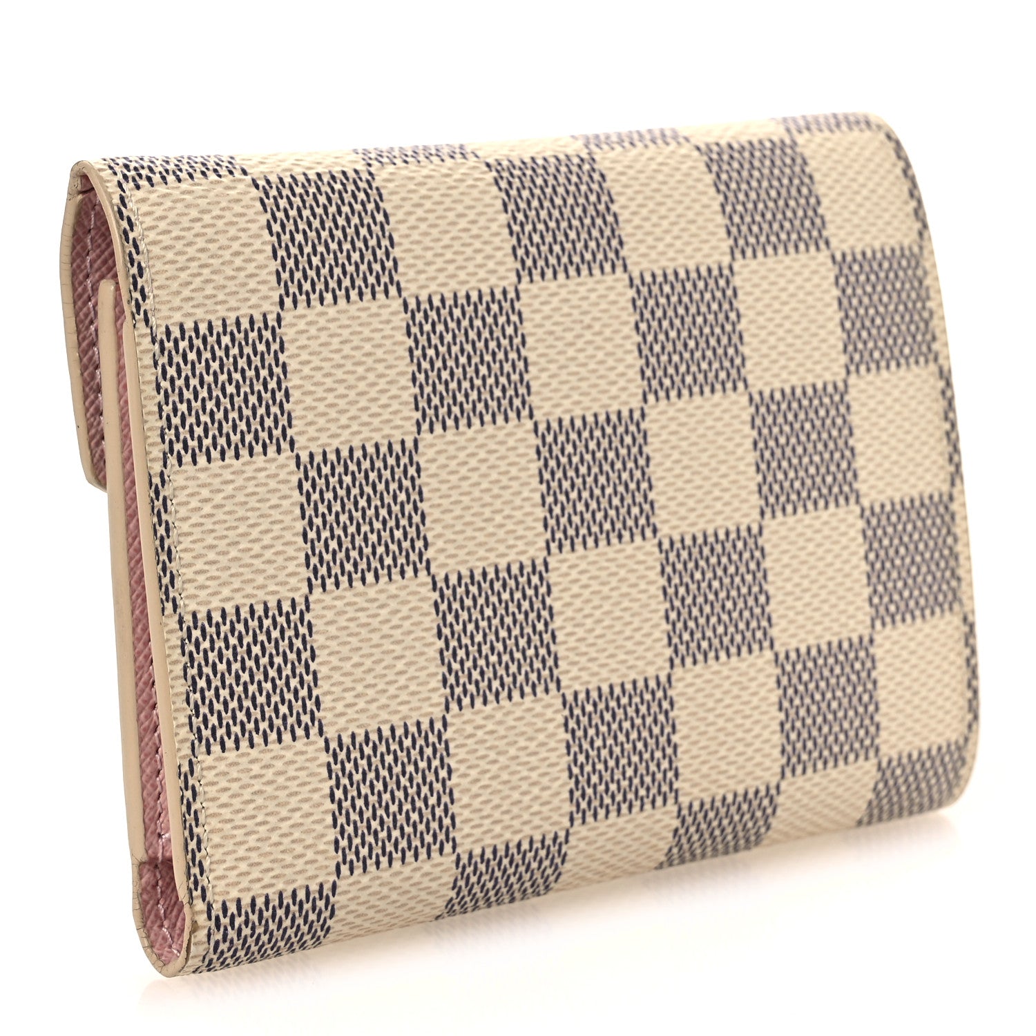 Louis Vuitton Damier Azur Victorine Wallet Rose Ballerine 3 of 7