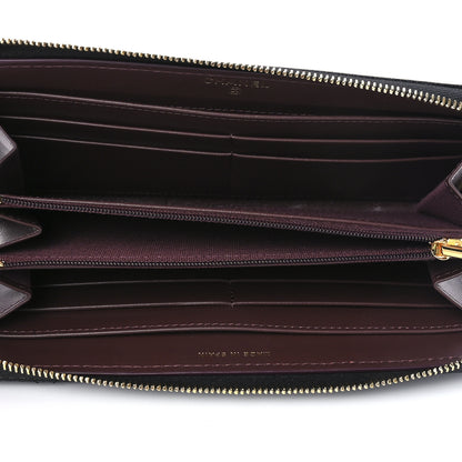 Chanel Caviar Quilted Large Gusset Zip Around Wallet Black 4 of 12