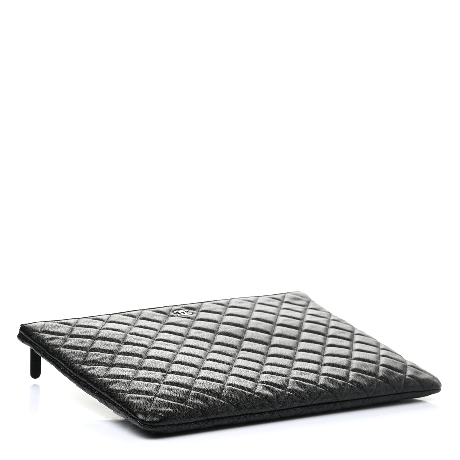 Chanel Iridescent Caviar Quilted Large Cosmetic Case Black 4 of 8