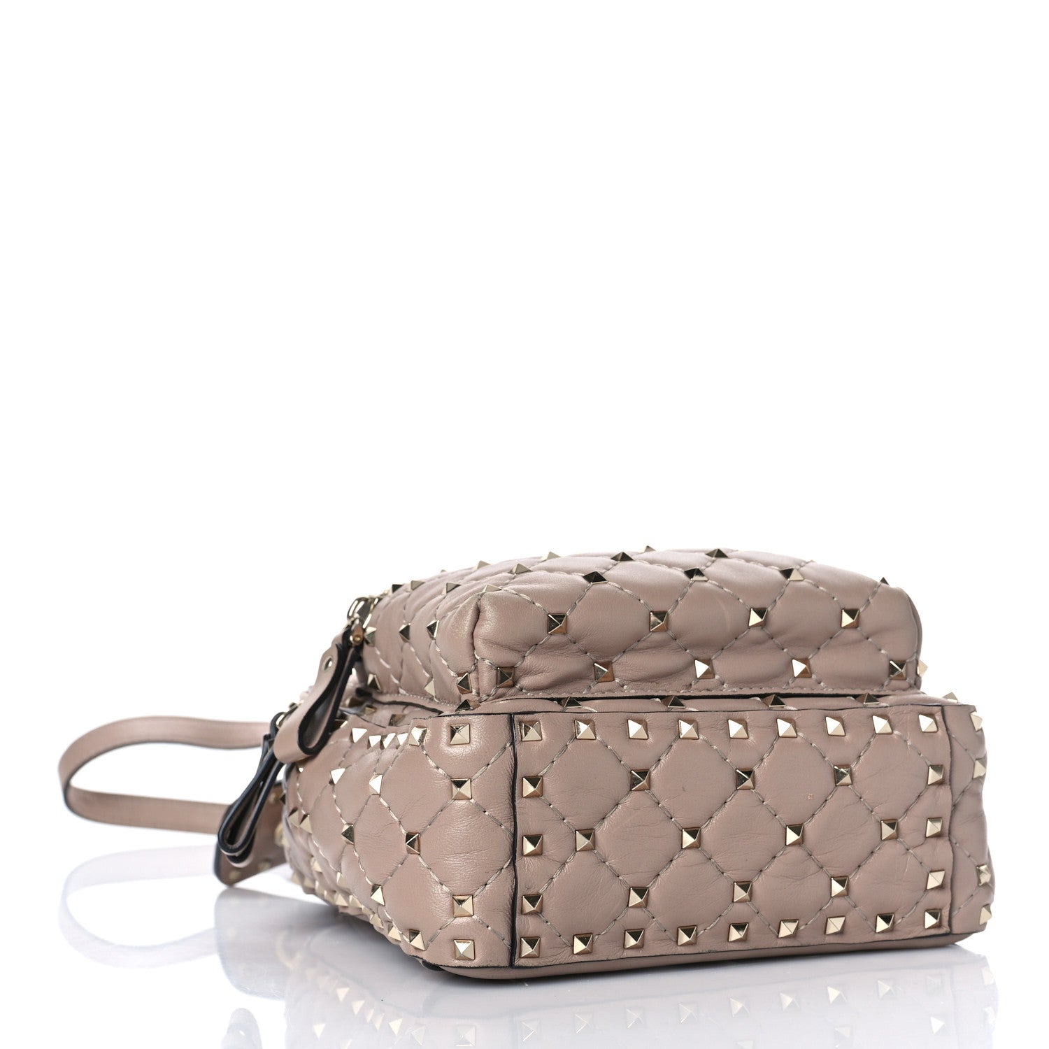 Valentino Garavani Nappa Quilted Mini Rockstud Spike Backpack Poudre 4 of 8