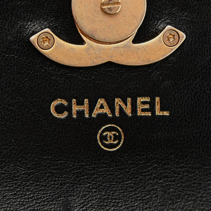 Chanel Lambskin Quilted Flap Chain Belt Bag Black 6 of 14