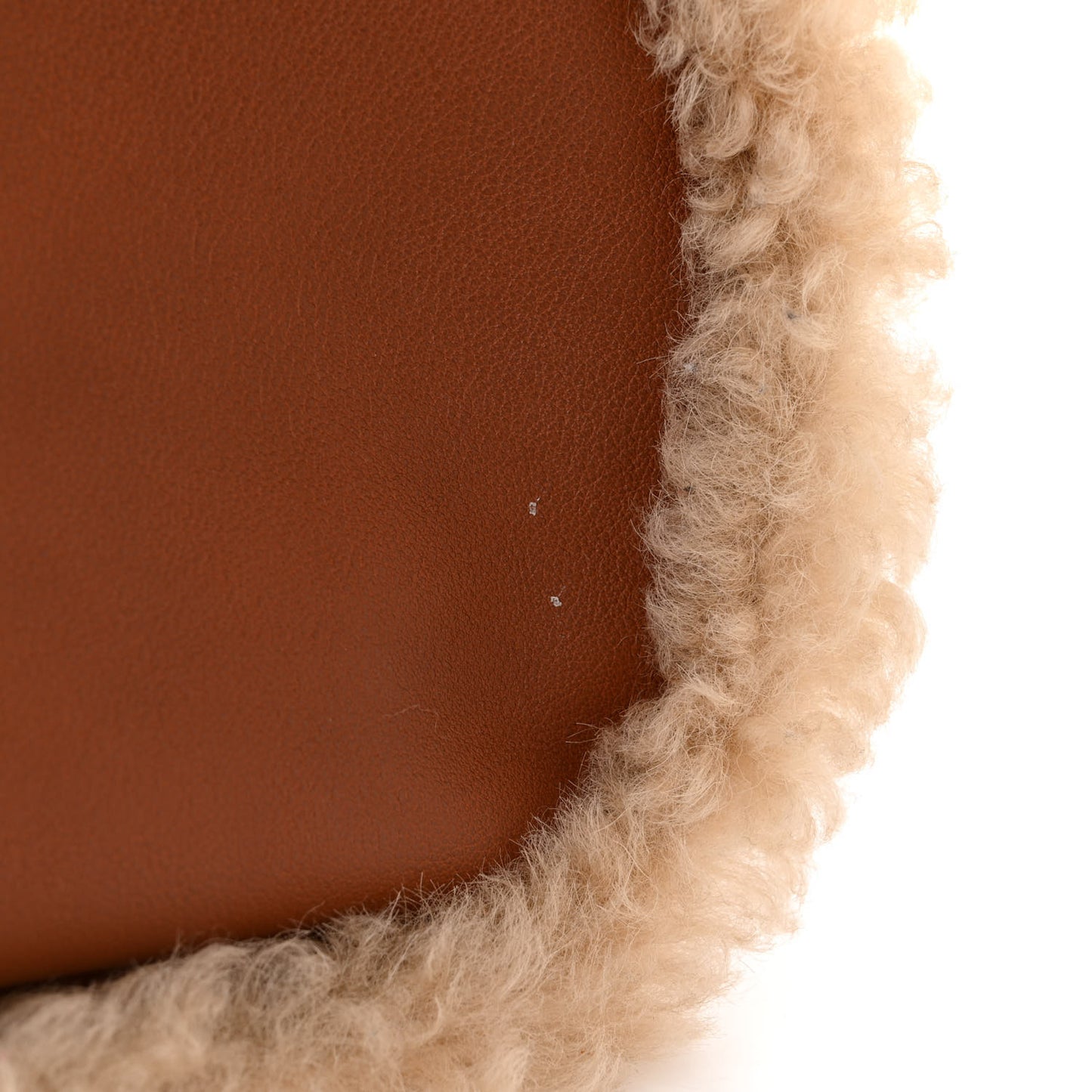 Calfskin Shearling Medium Marcie Saddle Bag Bag Tan