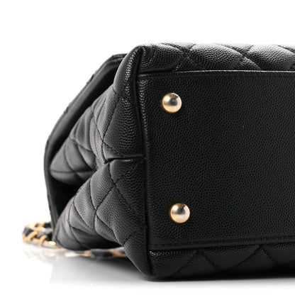 Chanel Caviar Quilted Small Coco Handle Flap Black 9 of 12