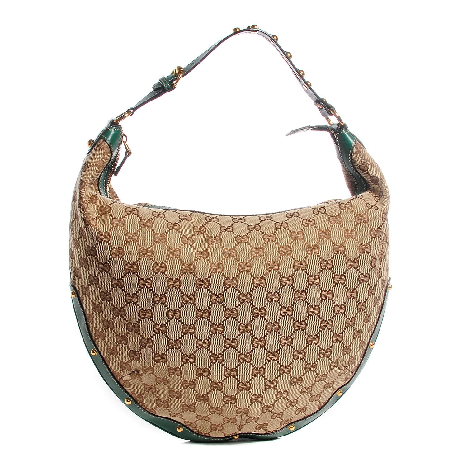 Gucci Monogram Biba Hobo Green 1 of 7