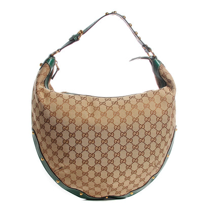 Gucci Monogram Biba Hobo Green 1 of 7