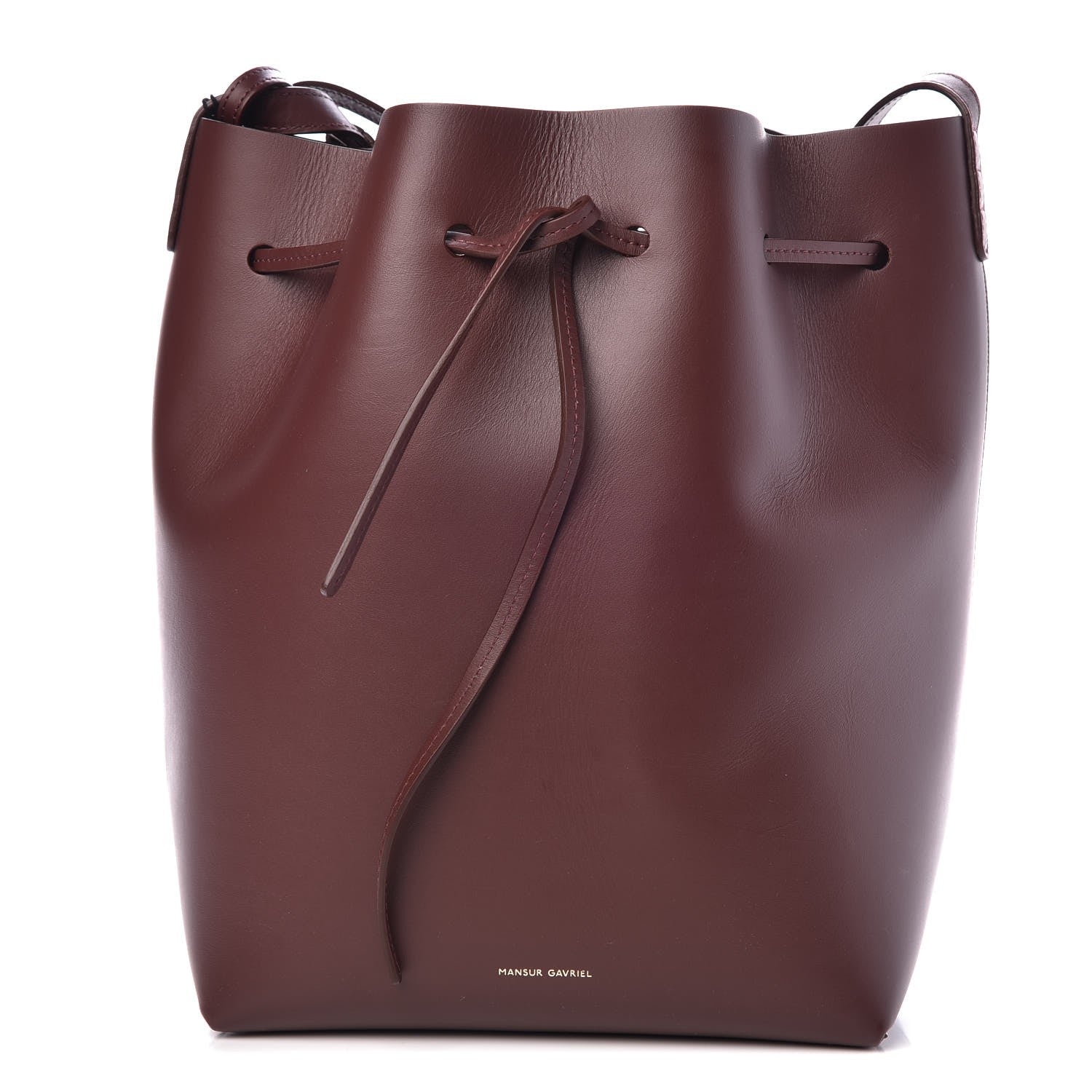 Mansur Gavriel Calfskin Bucket Bag Burgundy 1 of 7