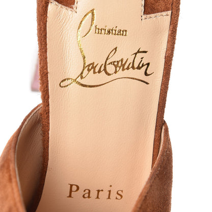 Christian Louboutin Suede 110 Platform Mules 35 Tan 8 of 8