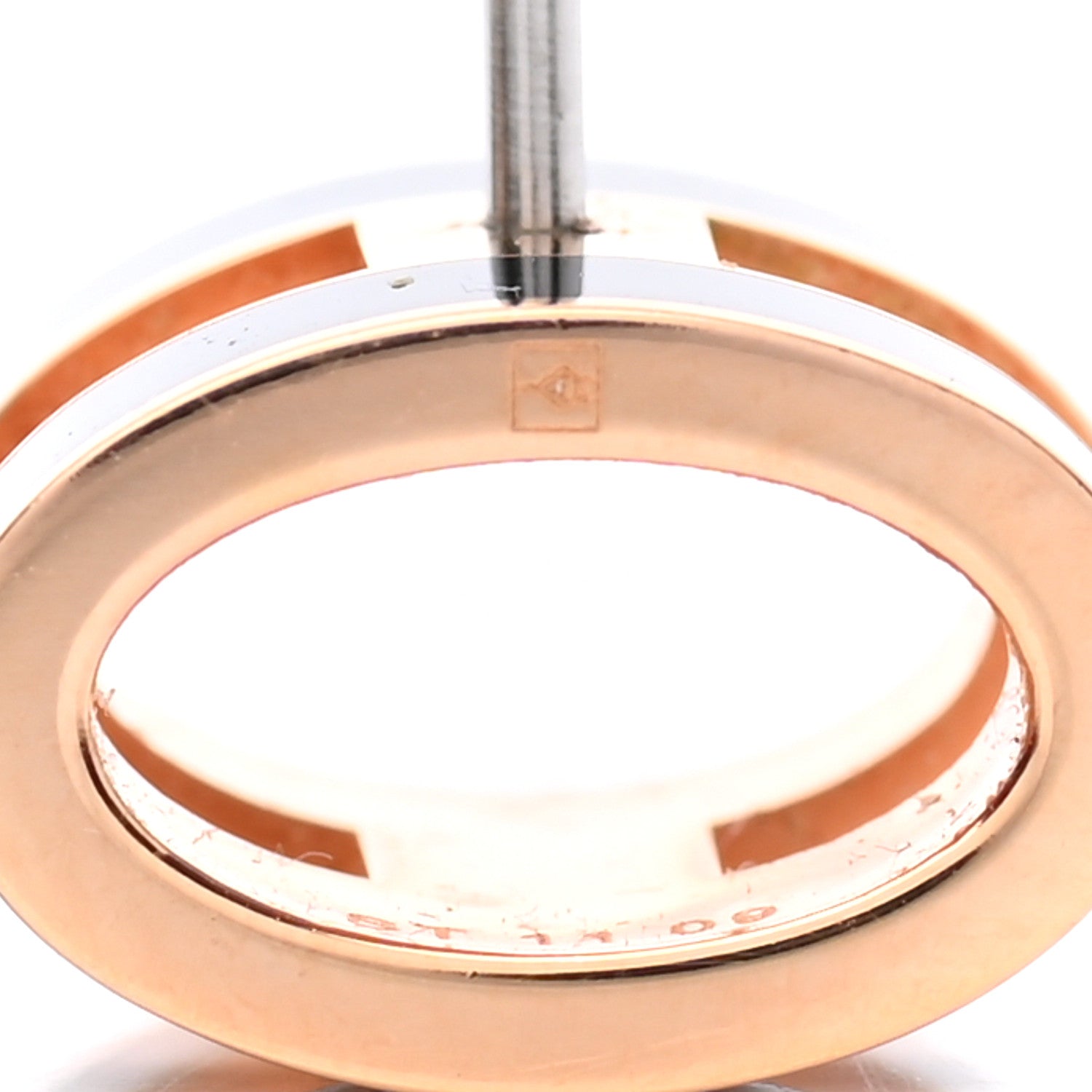 Hermes Rose Gold Lacquered Pop H Earrings Black 5 of 8