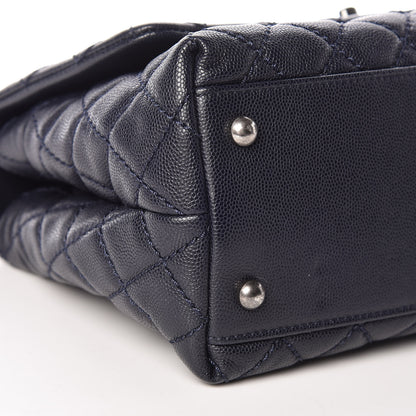 Chanel Caviar Quilted Small Coco Handle Flap Navy 8 of 11