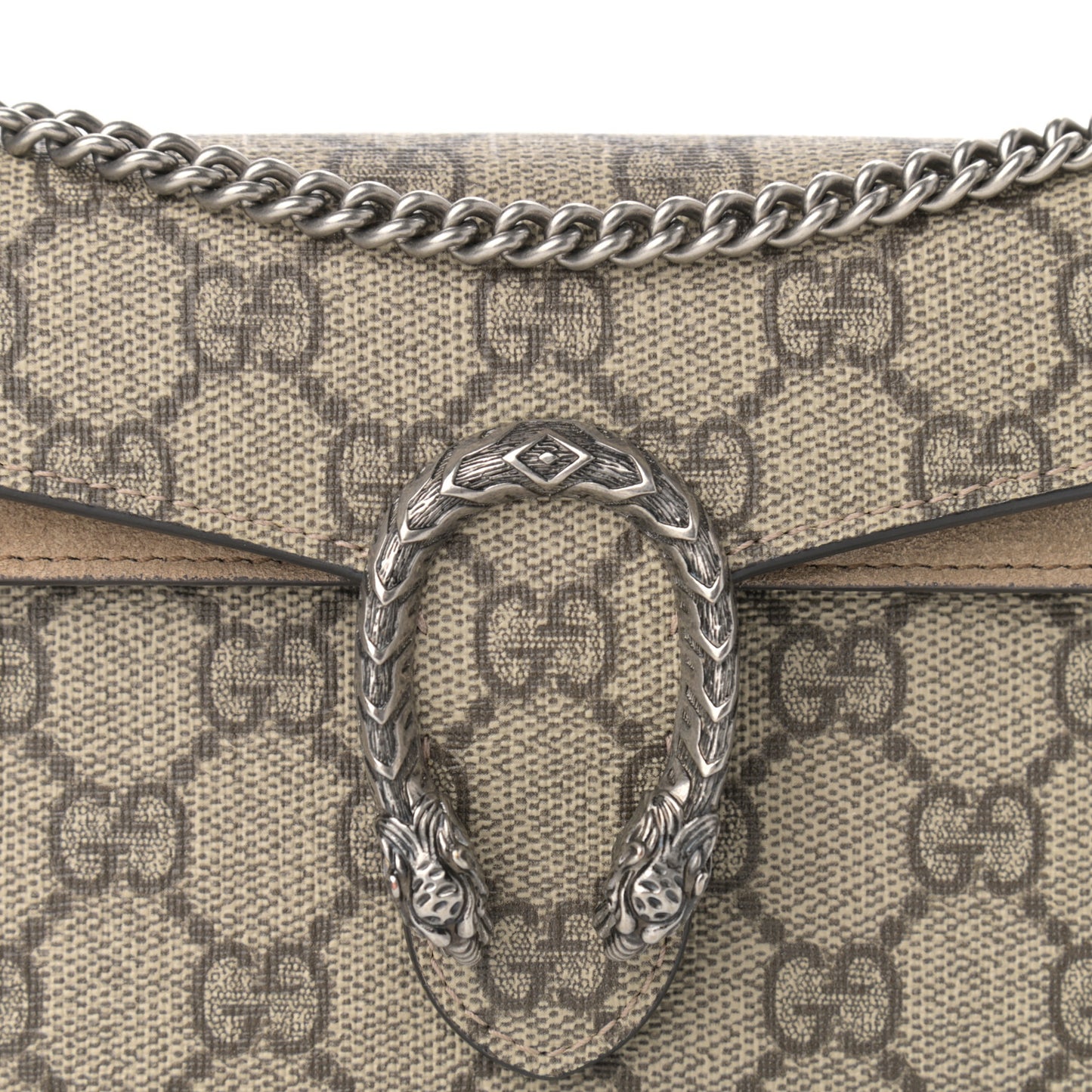 GG Supreme Monogram Super Mini Dionysus Shoulder Bag Taupe