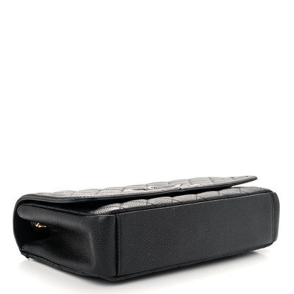 Chanel Caviar Quilted Medium CC Filigree Flap Black 4 of 10