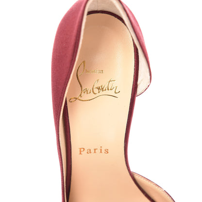 Christian Louboutin Satin Iriza 100 Pumps 36 Lie De Vin 6 of 8